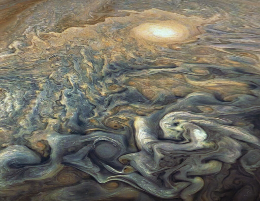 the surface of the planet Jupiter