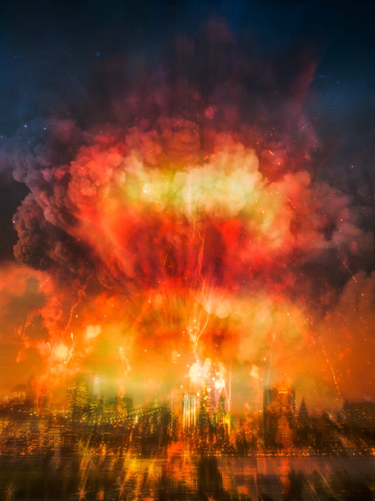 photo illustration of an explosion